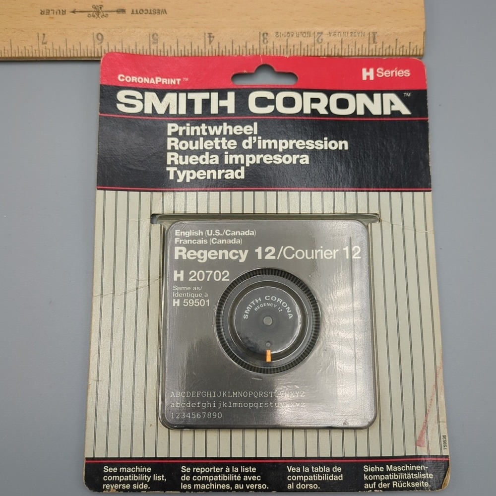 Smith‎ Corona Printwheel Regency 12 H59501 Single Pack New Sealed